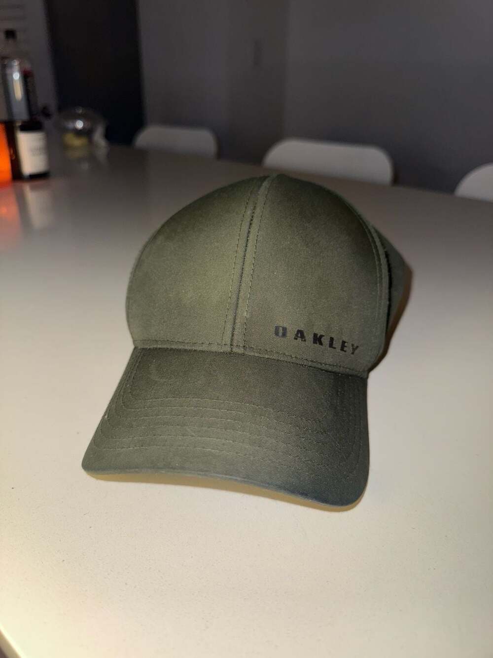 Oakley 6 Panel Logo Baseball Cap Olive Green Adjustable